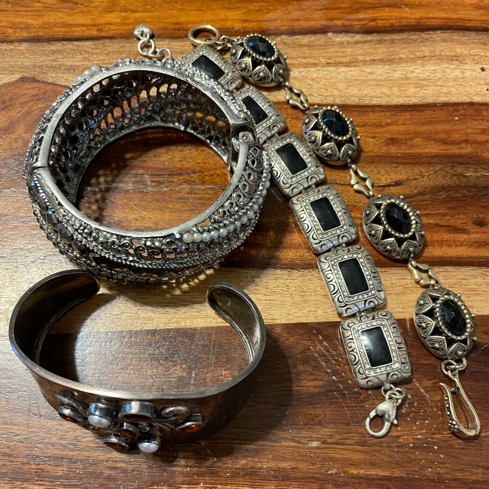 Five bracelets.